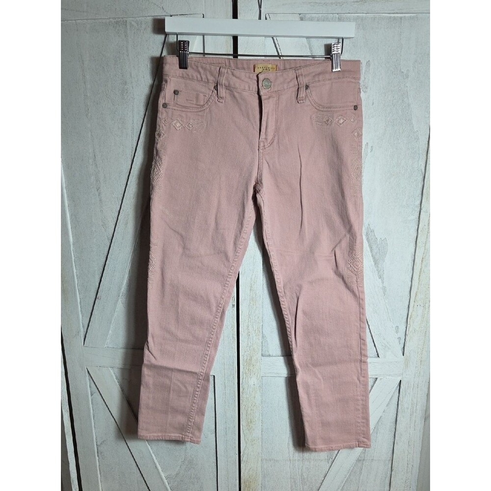 Sanctuary Denim Pink Embroidered Jeans Size 26
